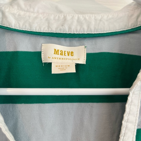 Maeve by Anthropologie Puff Sleeve Polo Blouse Top - Picture 4 of 6